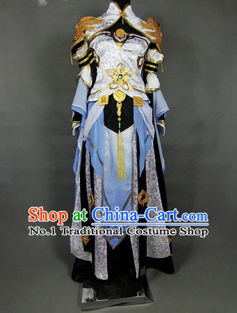 Asia Fashion Top Chinese Emperor Cosplay Halloween Costumes Complete Set for Men