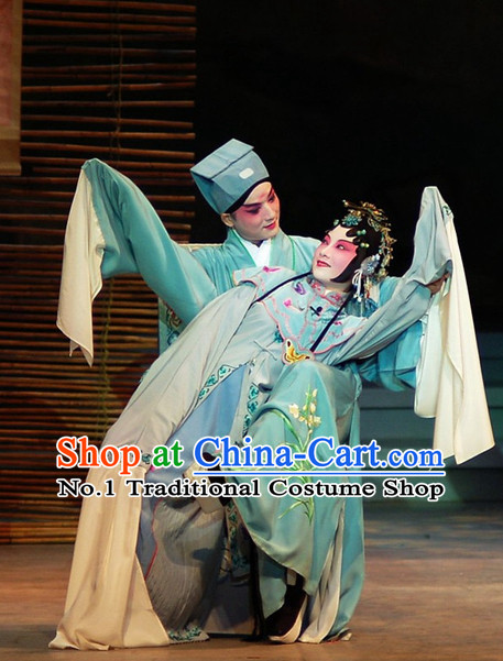 Traditional Chinese Peking Opera Lover Costumes 2 Sets