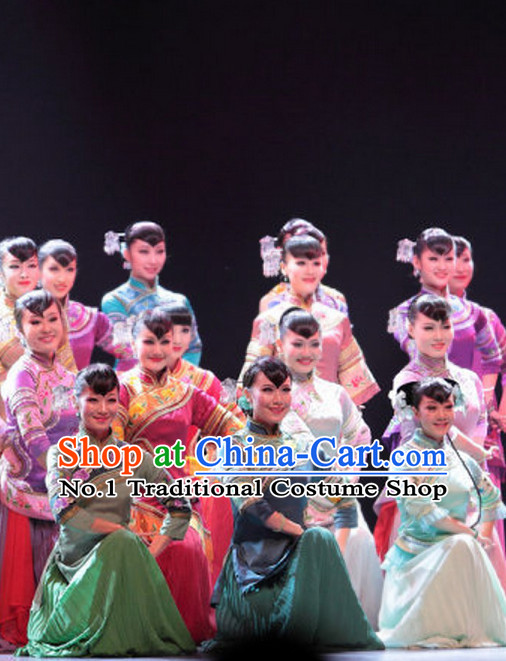 Chinese Minguo Female Dance Costumes Complete Set for Women