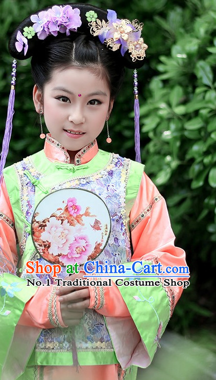 Traditional Chinese Princess Costumes Complete Set for Kids