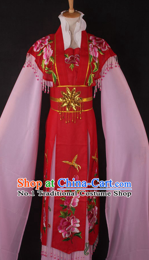 Chinese Traditional Dress Oriental Clothing Theatrical Costumes Opera Costume Long Sleeves Lady Dresses