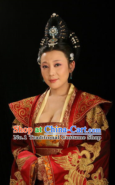 Handmade Chinese Palace Queen Wigs and Hair Accessories