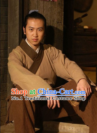 Traditional Chinese Ancient Hanfu Costumes Complete Set for Men