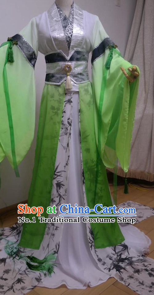 Green Ancient Chinese Princess Suit Complete Set for Women