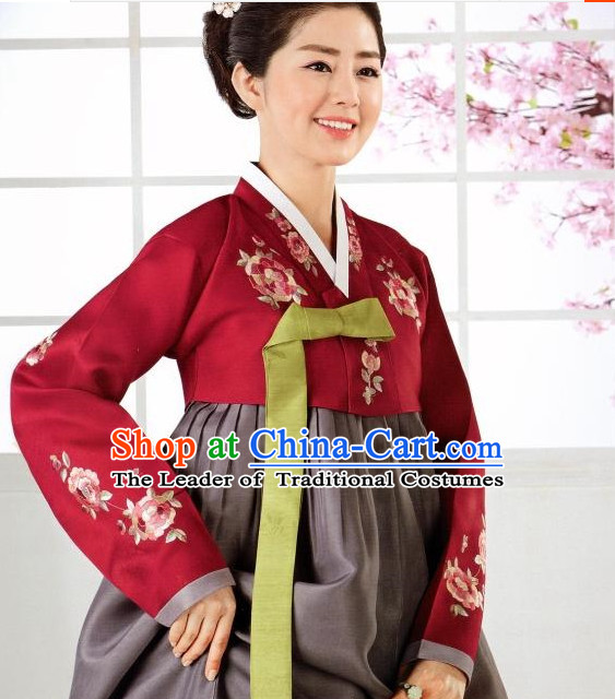 Korean Classic Han Bok Garment and Hair Accessories Complete Set for Women