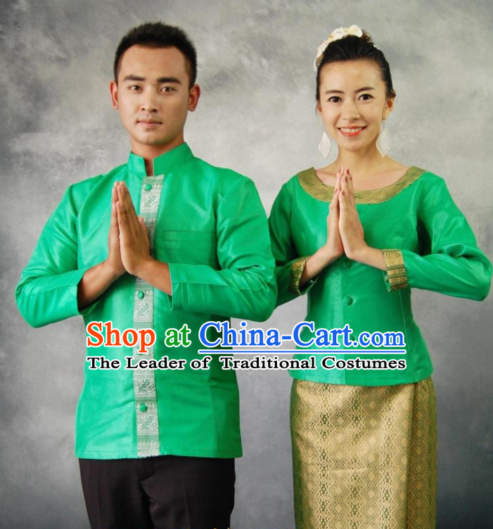 Thailand National Husband and Wife Clothing Dresses for Men and Women