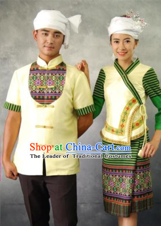 Thailand National Costume 2 Sets for Men and Women