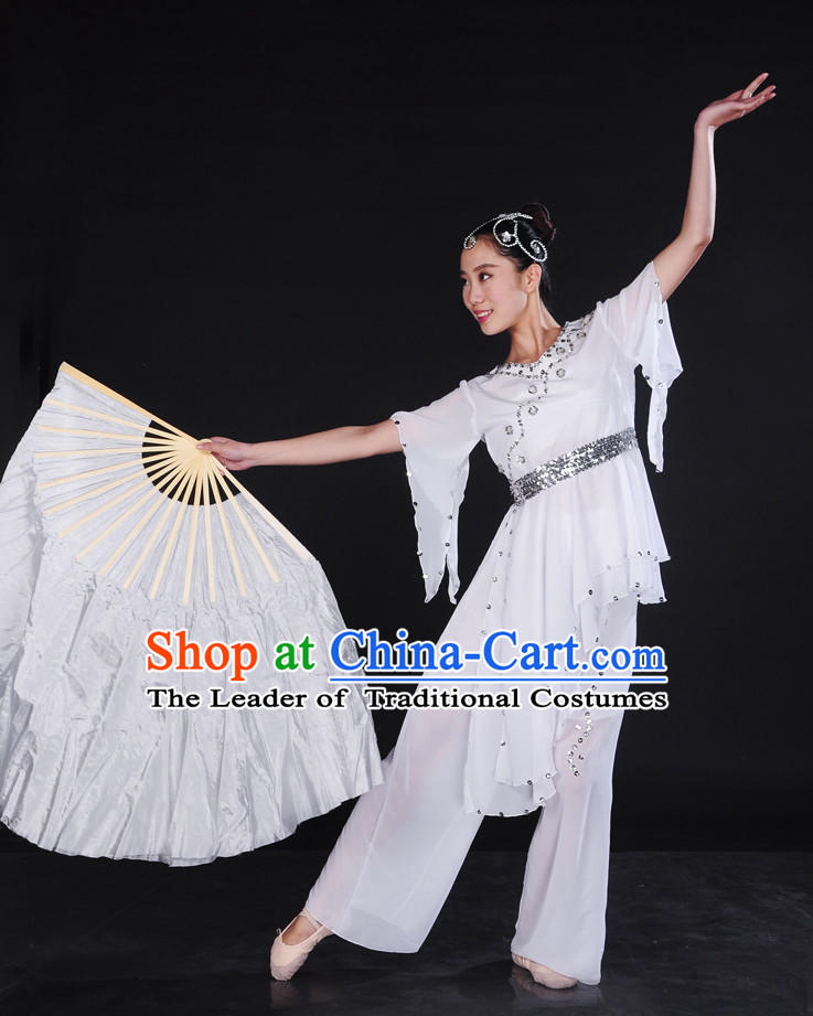 Pure White Classical Dancewear and Hair Decorations for Women.