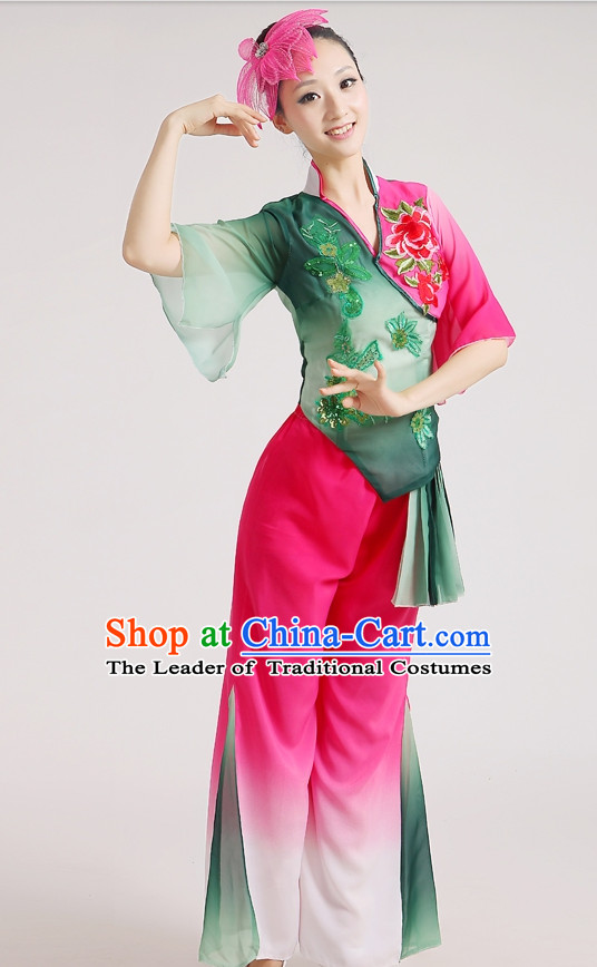 Chinese Competition Fan Dance Costumes for Women