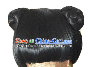 Ancient Chinese Traditional Hair extensions Wigs Fascinators Toupee Hair Pieces Full Wigs for Kids