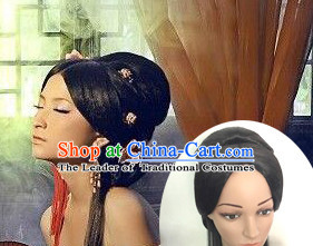 Chinese Tang Dynasty Princess Lady Hair extensions Wigs Fascinators Toupee Long Wigs Hair Pieces