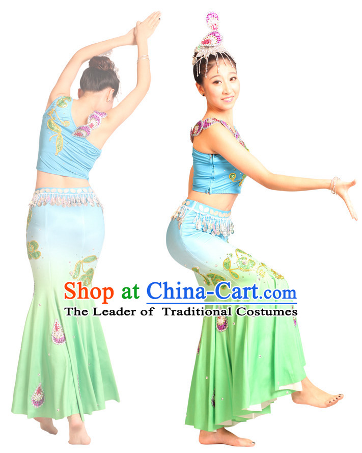 Chinese Teenagers Dai Dance Uniform for Competition