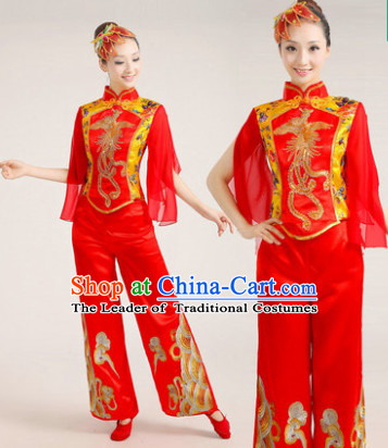 Chinese Folk Dance Costume Dancewear Discount Dane Supply Clubwear Dance Wear China Wholesale Dance Clothes for Women