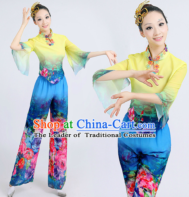 Chinese Classical Dance Costumes Group Dancing Costume Discount Dance Costume Gymnastic Leotard Dancewear China Dress Dance Wear