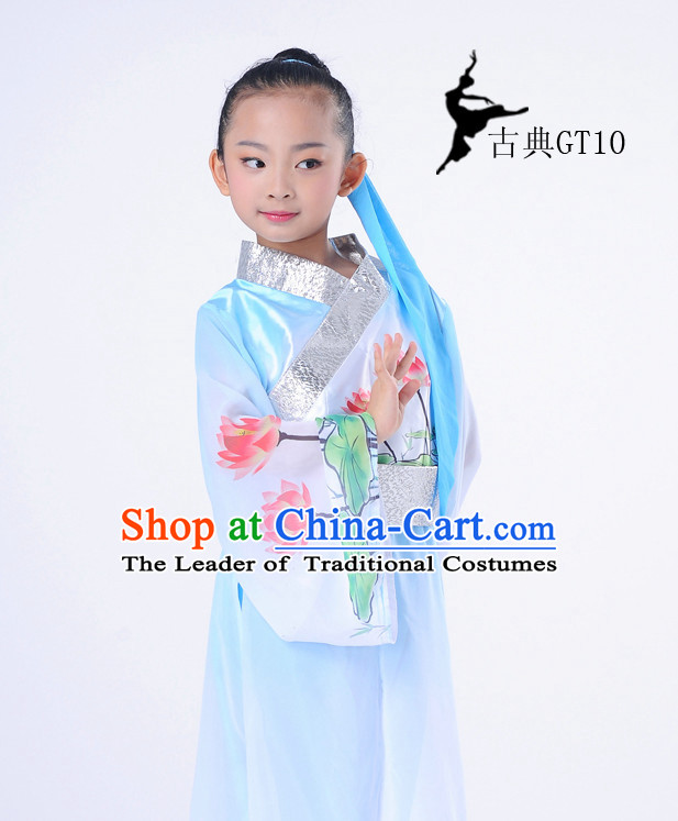 Chinese Classic Lotus Dancing Costume Complete Set for Kids