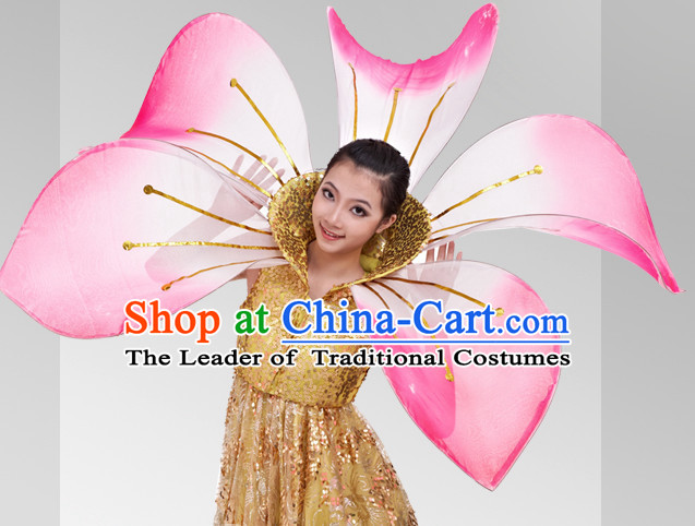 Chinese Stage Celebration Flower Dancewear Dancing Costume Complete Set for Women