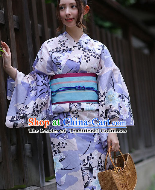 Top Authentic Traditional Japanese Kimonos Kimono Dress Yukata Clothing Garment Complete Set for Women Ladies Girls