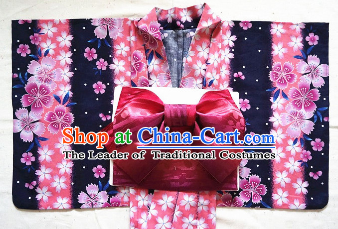 Top Authentic Traditional Japanese Kimonos Kimono Dress Yukata Clothing Garment Complete Set for Women Ladies Girls