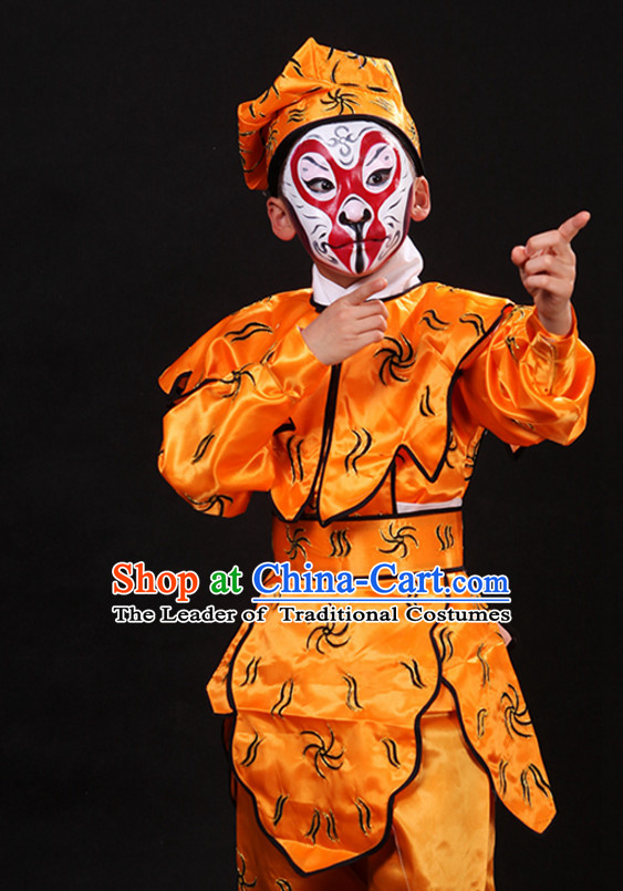 Top Chinese Lunar Monkey Year Sun Wukong Monkey King Stage Performance Opera Costumes Complete Set for Kids or Adults