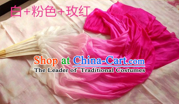 1.5 Meters Long Color Transition Silk Dance Fan