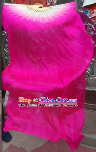 1.5 Meters Long Pink Silk Dancing Fan