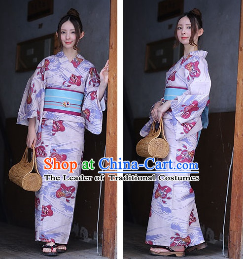 Top Authentic Traditional Japanese Kimonos Kimono Dress Yukata Clothing Robe Garment Complete Set for Women Ladies Girls