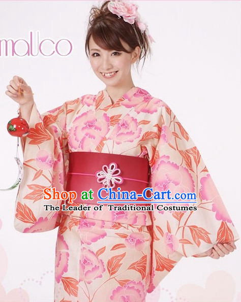 Top Authentic Traditional Japanese Kimonos Kimono Dress Yukata Clothing Robe Garment Complete Set for Women Ladies Girls