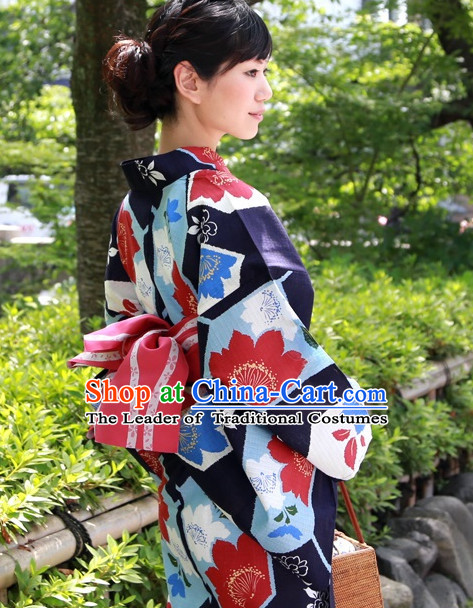 Top Authentic Traditional Japanese Kimonos Kimono Dress Yukata Clothing Robe Garment Complete Set for Women Ladies Girls