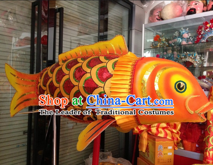 Chinese New Year Festival Celebration Super Big LED Lights Holding Fish Carp Parade Props