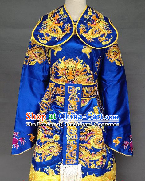 Ancient Chinese Embroidered Dragon Prince Costumes for Men