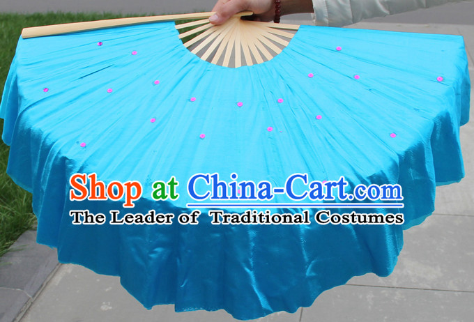 Traditional Chinese Blue Dance Fan