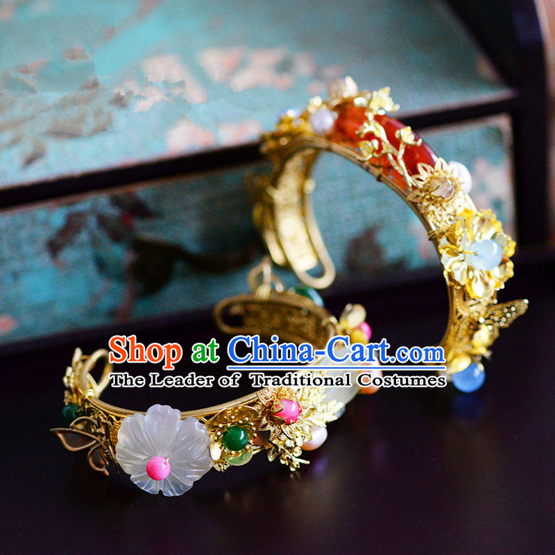 Chinese Ancient Style Accessories, Bracelet, Hanfu Xiuhe Suit Wedding Bride Bracelet, Dragon and Phoenix Bracelet for Women