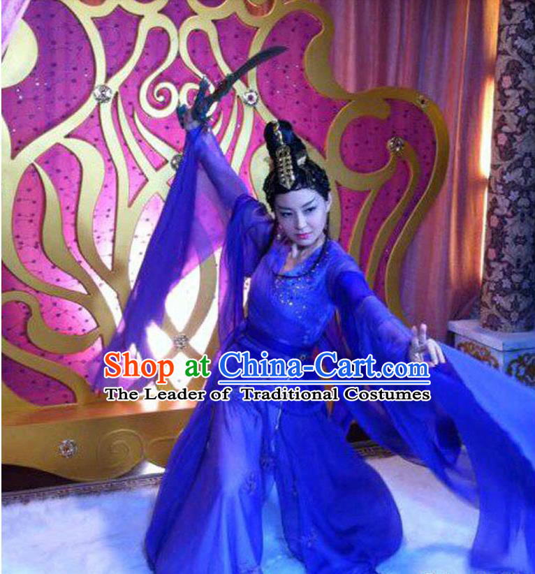 Ancient Chinese Palace Empress Costumes Complete Set, Tang Dynasty Ancient Palace Fairy Princess Dress Suits For Women