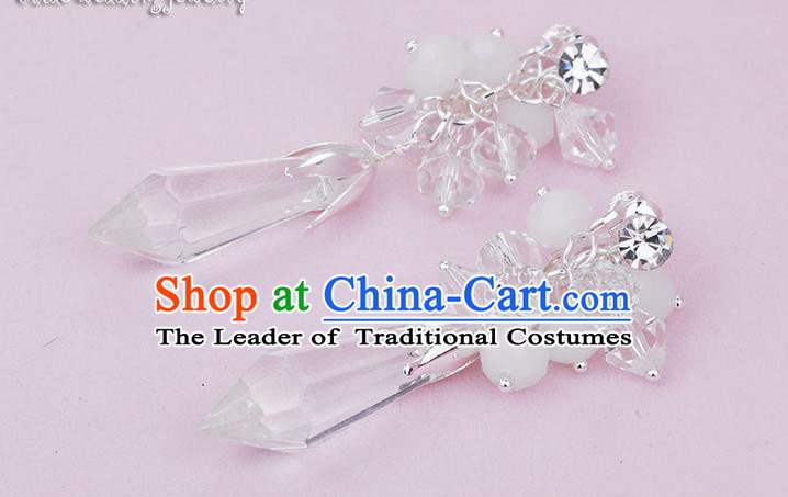 Traditional Jewelry Accessories, Princess Bride Earring, Wedding Accessories, Baroco Style Crystal Earrings for Women