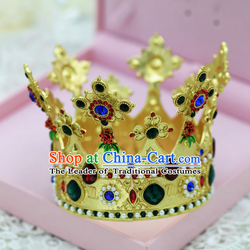 Traditional Jewelry Accessories, Princess Bride Royal Crown, Wedding Hair Accessories, Baroco Style Crystal Headwear for Women