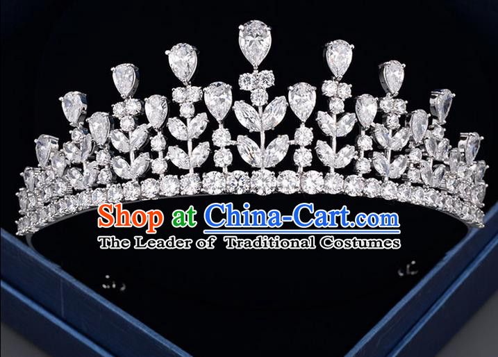 Traditional Jewelry Accessories, Palace Princess Bride Royal Crown, Wedding Hair Accessories, Baroco Style Crystal Headwear for Women