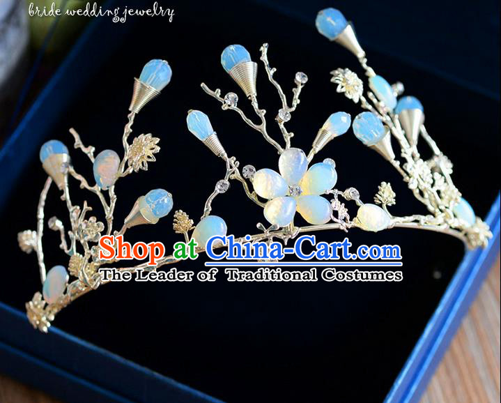 Traditional Jewelry Accessories, Palace Princess Bride Royal Crown, Wedding Hair Accessories, Baroco Style Crystal Headwear for Women