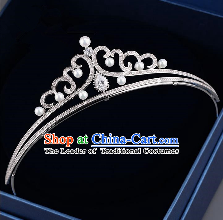 Traditional Jewelry Accessories, Palace Princess Bride Royal Crown, Engagement Royal Crown, Wedding Hair Accessories, Baroco Style Zircon Headwear for Women