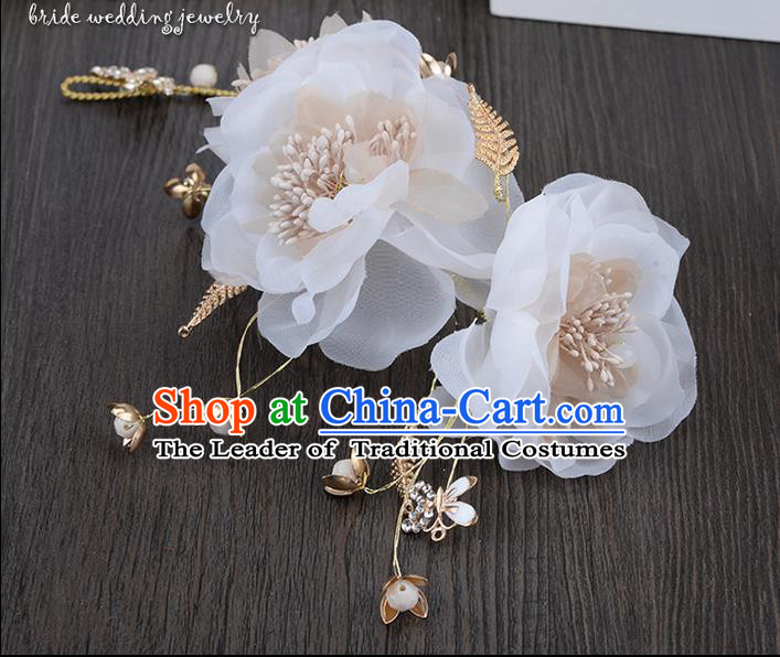 Traditional Jewelry Accessories, Princess Hair Accessories, Bride Wedding Hair Accessories, Headwear, Baroco Style Flowers Hair Claw for Women