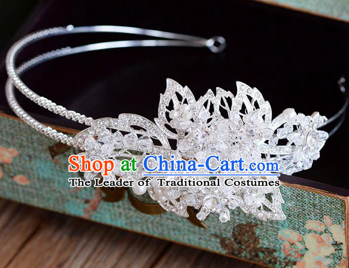 Traditional Jewelry Accessories, Princess Hair Accessories, Bride Wedding Hair Accessories, Headwear, Baroco Style Crystal Hair Claw for Women