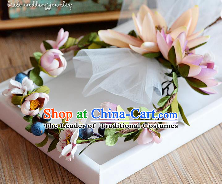 Traditional Jewelry Accessories, Princess Hair Accessories, Bride Wedding Hair Accessories, Headwear, Baroco Style Flowers Hair Claw for Women