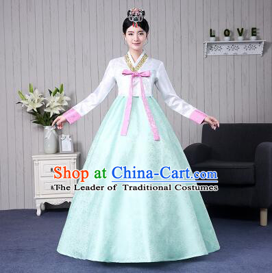 Korean Traditional Costumes Women Dress Wedding Full Dress Formal Attire Ceremonial Clothes Court Stage Dancing