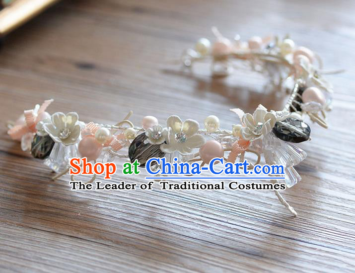 Traditional Jewelry Accessories, Princess Wedding Hair Accessories, Bride Wedding Hair Accessories, Headwear, Baroco Style Handmade Pearl Flowers Hair Claw for Women