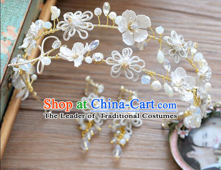 Traditional Jewelry Accessories, Princess Wedding Hair Accessories, Bride Wedding Hair Accessories, Headwear, Baroco Style Handmade Pearl Crystal Hair Claw for Women