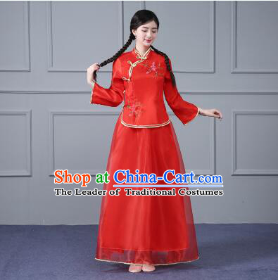 Chinese Traditional Costume Min Guo Time Girl Dress Women Clothing Nobel Lady Female