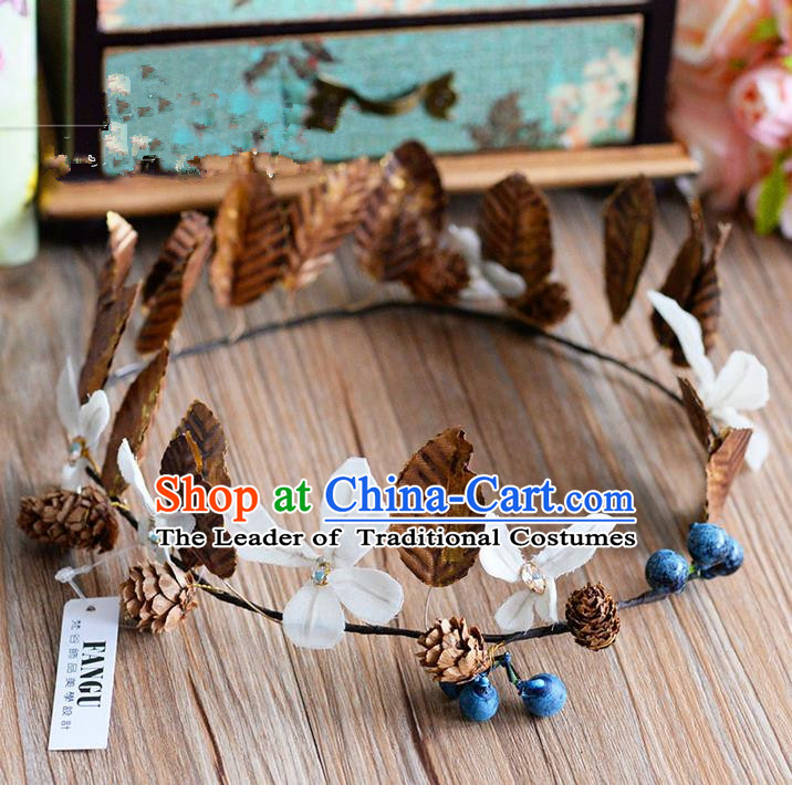 Traditional Jewelry Accessories, Princess Wedding Hair Accessories, Bride Wedding Hair Accessories, Headwear, Baroco Style Handmade Flowers Hair Claw for Women