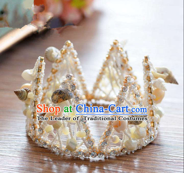 Traditional Jewelry Accessories, Palace Princess Bride Royal Crown, Engagement Royal Crown, Wedding Hair Accessories, Baroco Style Pearl Headwear for Women