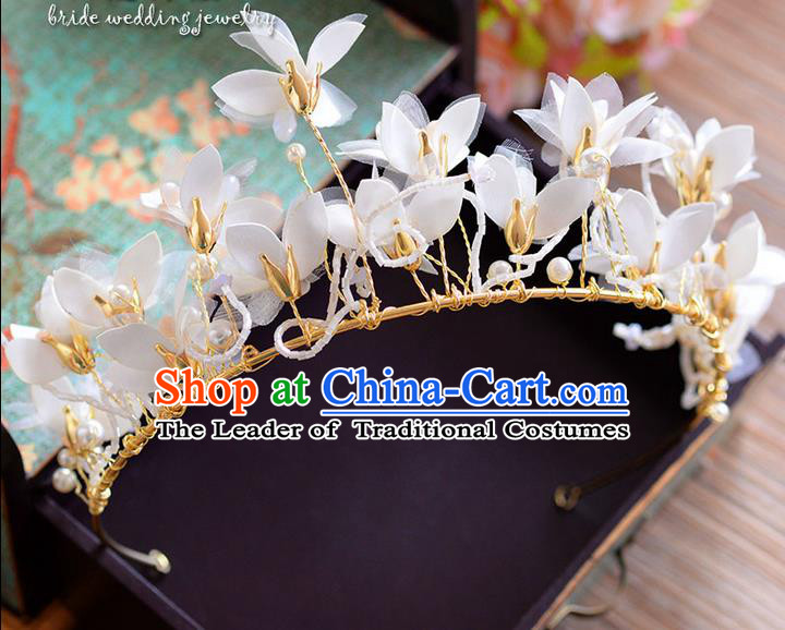 Traditional Jewelry Accessories, Palace Princess Bride Royal Crown, Engagement Royal Crown, Wedding Hair Accessories, Baroco Style Flowers Headwear for Women