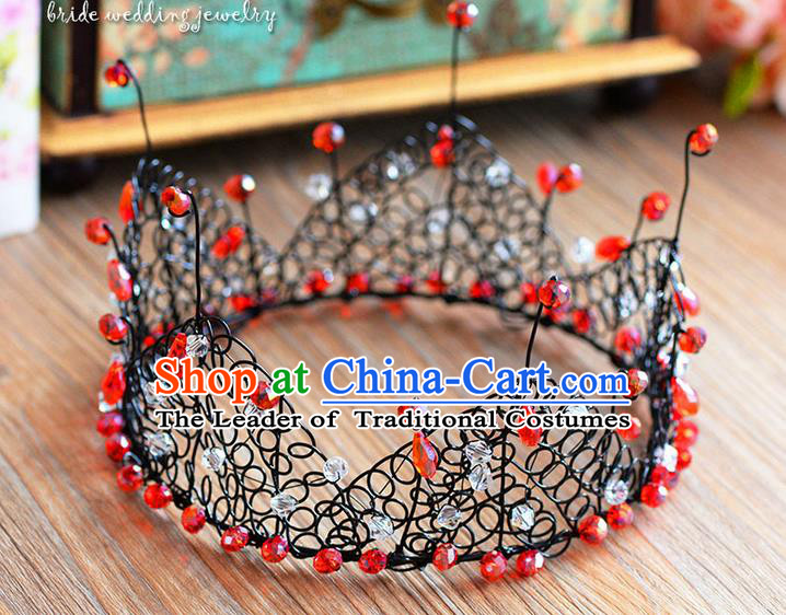 Traditional Jewelry Accessories, Palace Princess Bride Royal Crown, Engagement Retro Royal Crown, Wedding Hair Accessories, Baroco Style Headwear for Women