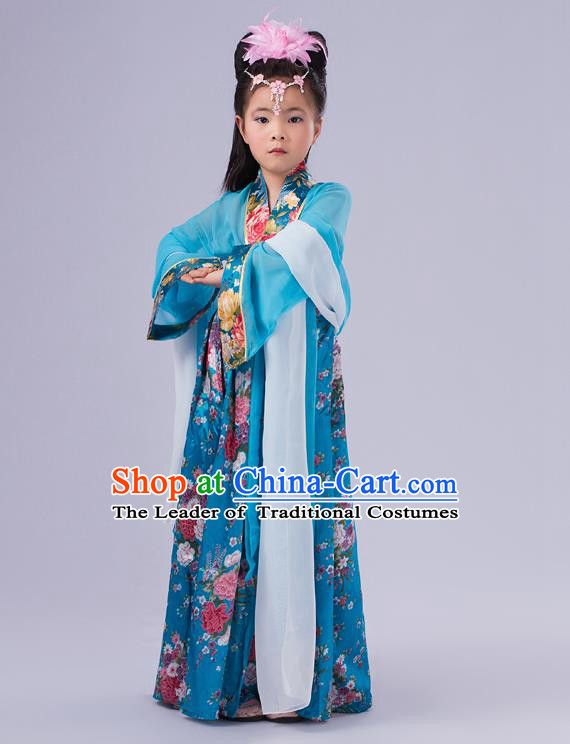 Ancient Chinese Palace Costumes Complete Set, Traditional Han Dynasty Ancient Palace Ru Skirt, Children Clothing, Cosplay Tang Dynasty Fairy Princess Dress Suits for Kids